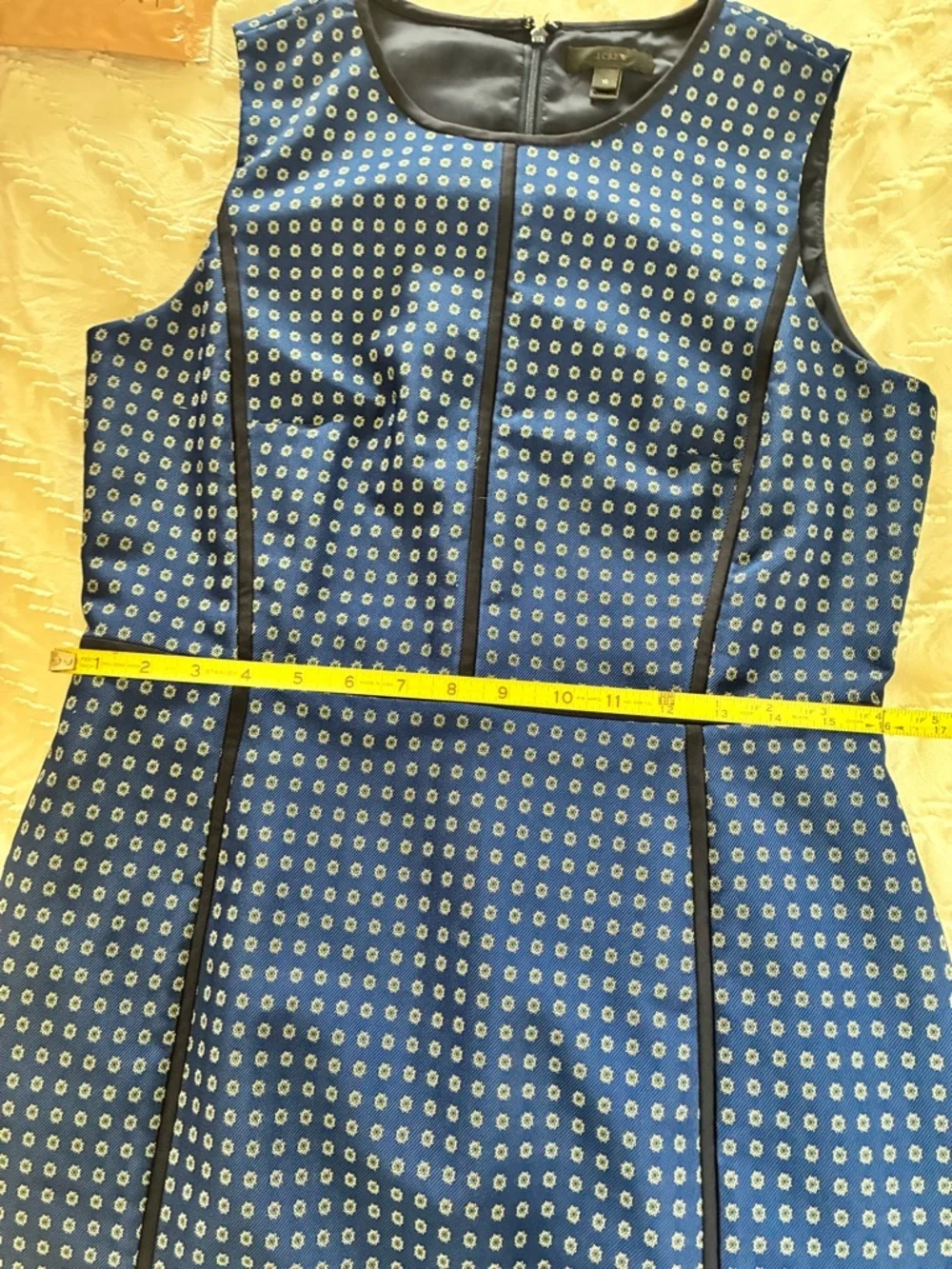 J. Crew Paneled Sheath Dress blue navy Green Size 10 preppy